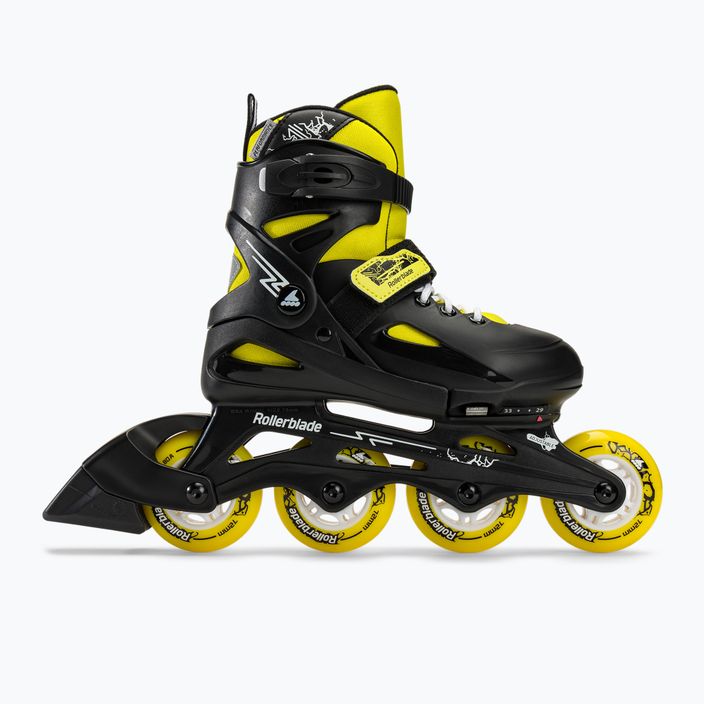 Detské kolieskové korčule Rollerblade Fury black/yellow 2