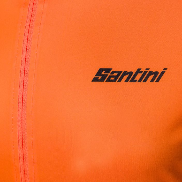 Santini Nebula Puro pánska cyklistická bunda oranžová 2W33275NEBULPUROAFS 3