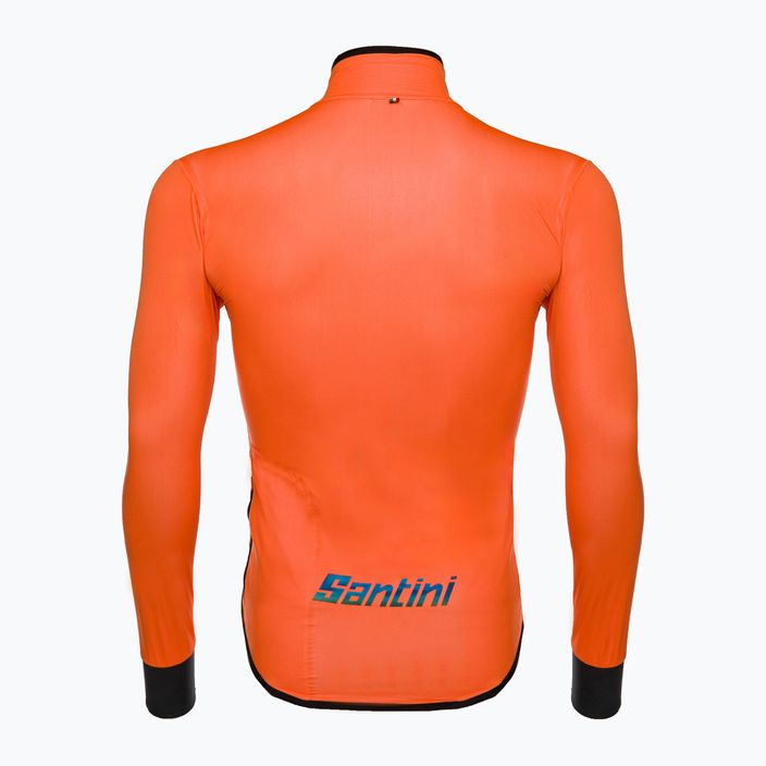 Pánska cyklistická bunda Santini Guard Nimbus oranžová 2W52275GUARDNIMB 2