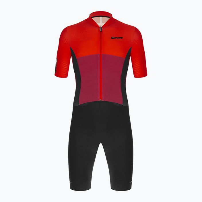 Santini Redux Istinto pánsky cyklistický oblek čierno-červený 2S769C3REDUXISTINES