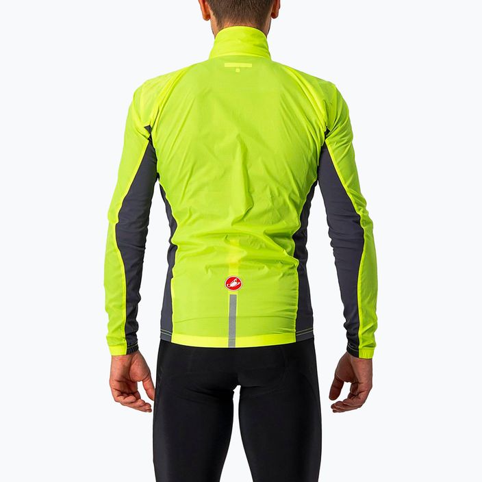 Pánska cyklistická bunda Castelli Squadra Stretch electric lime/dark gray 2