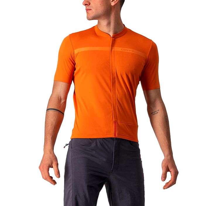 Pánsky cyklistický dres Castelli Unlimited Allroad orange rust 2