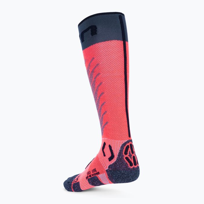 Dámske lyžiarske ponožky UYN Ski One Merino pink/black 2