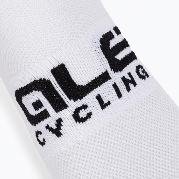 Bielo-čierne cyklistické ponožky Alé Scanner L21181400 3