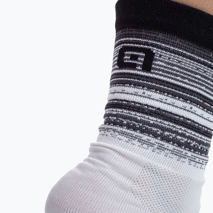 Bielo-čierne cyklistické ponožky Alé Scanner L21181400 7