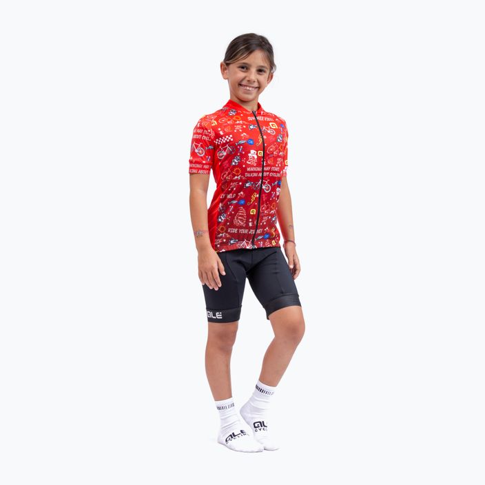 Alé Maglia Mc Vibes detský cyklistický dres červený L22228405 4