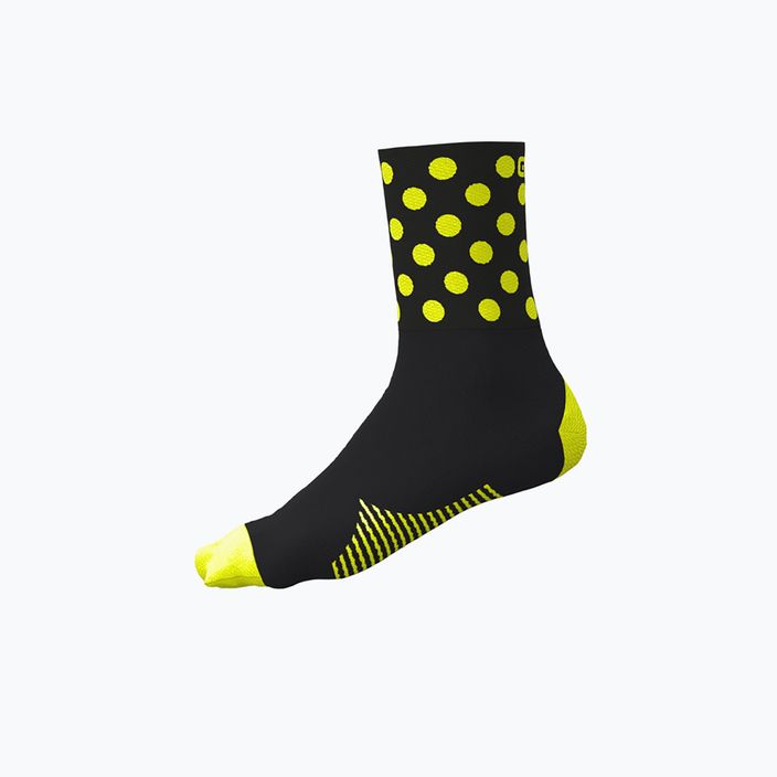 Cyklistické ponožky Alé Bubble čierno-žlté L22229460 4