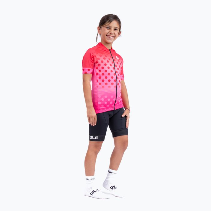Alé Maglia MC Bubble pink detský cyklistický dres L22227405 5