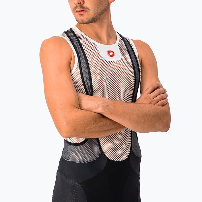 Pánsky cyklistický dres Castelli Core Mesh 3 bez rukávov biely 3