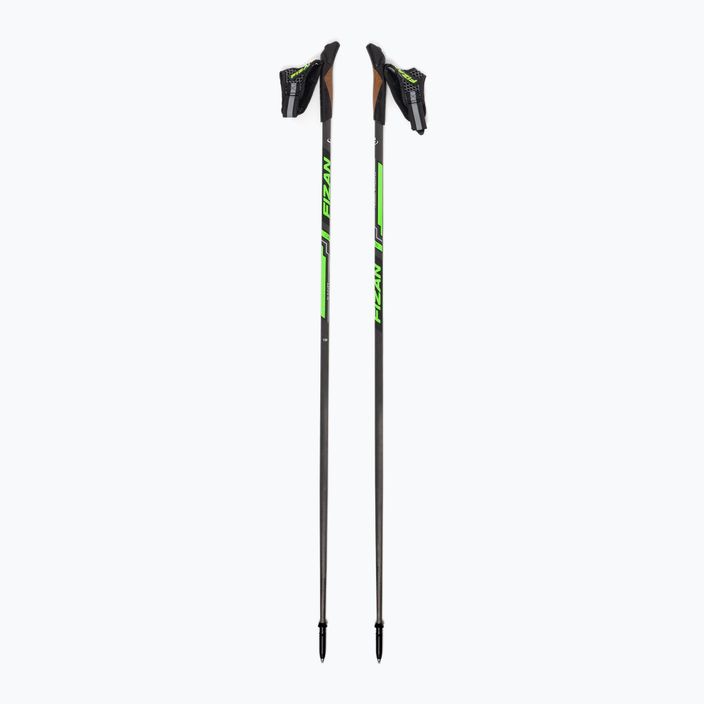 FIZAN Runner Nordic walking palice čierno-zelené S22 CA05
