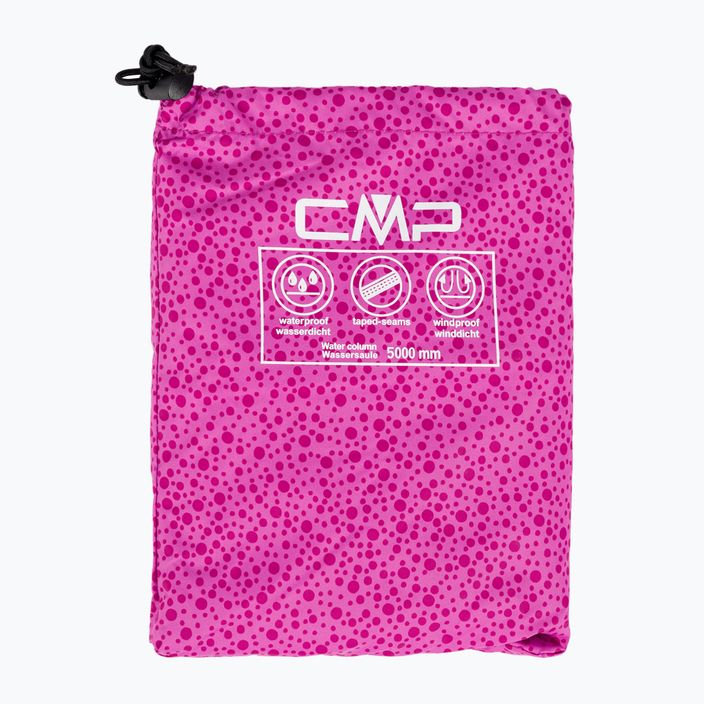 CMP Rain Fix detská bunda do dažďa tmavoružová 31X7295/H786 6