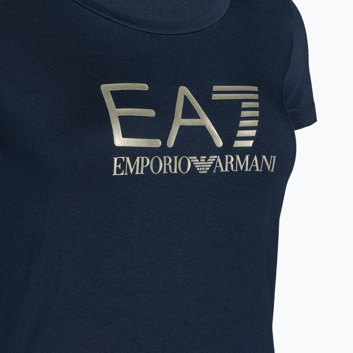 Dámske tričko EA7 Emporio Armani Train Shiny navy blue/logo light gold 3