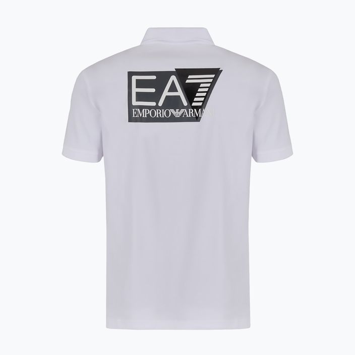 Pánske biele polo tričko EA7 Emporio Armani Train Visibility 2