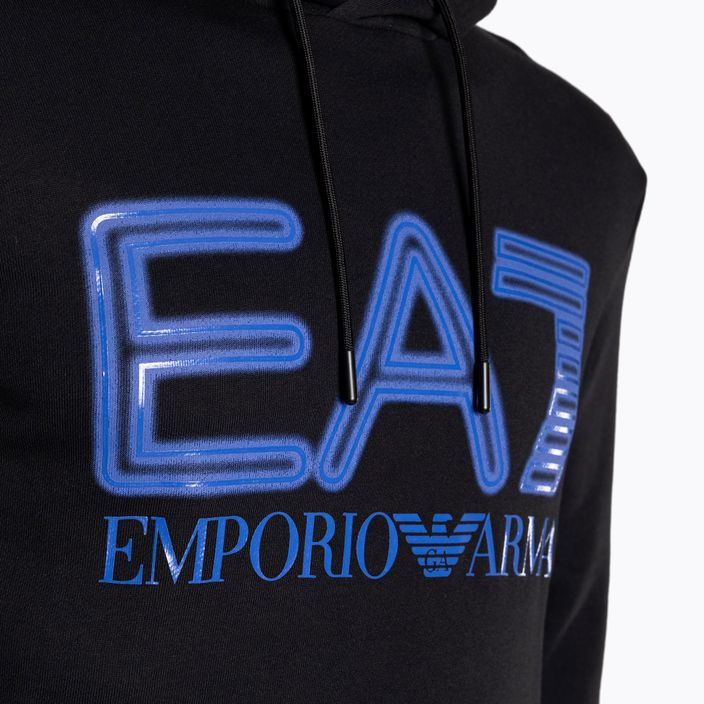 Pánska mikina EA7 Emporio Armani Train Logo Series Oversize Logo Hoodie Coft black 3