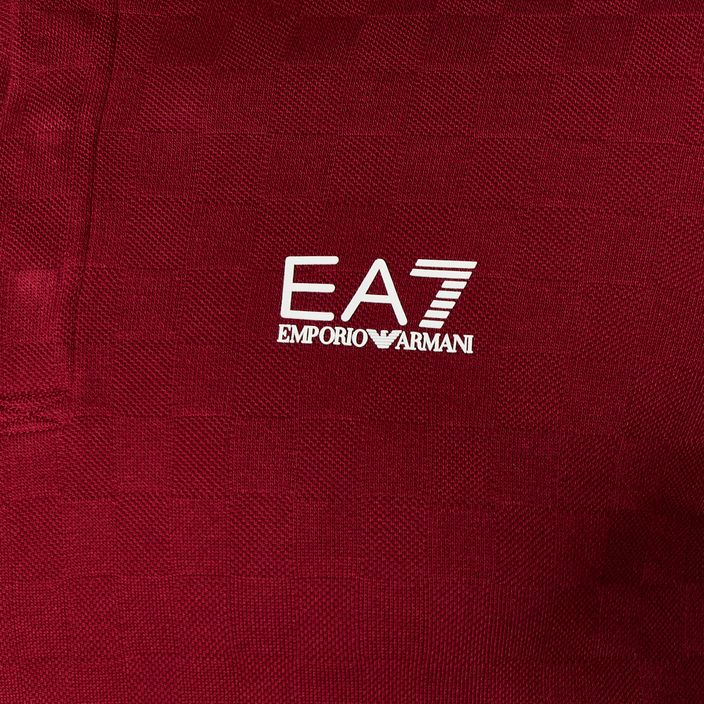 Pánske tričko EA7 Emporio Armani Golf Pre Polo Check syrah 3