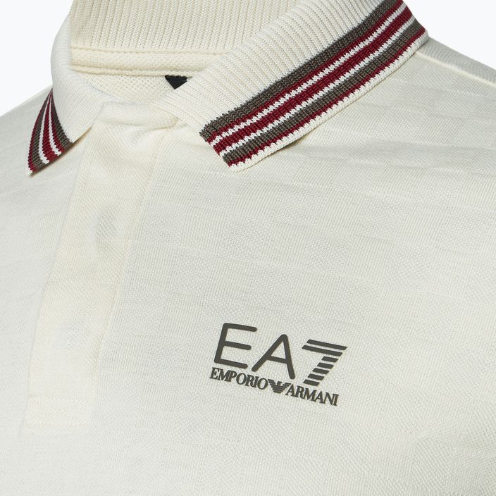 Pánske tričko EA7 Emporio Armani Golf Pre Polo Check silver birch 3