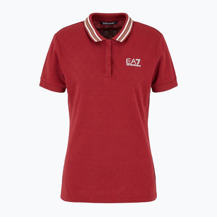 Dámske tričko EA7 Emporio Armani Golf Pre Polo Damier syrah 5