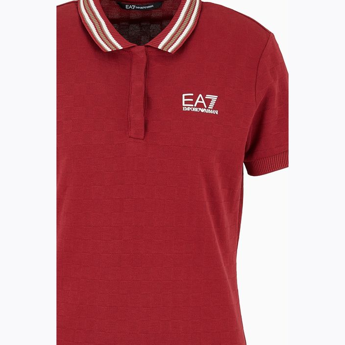 Dámske tričko EA7 Emporio Armani Golf Pre Polo Damier syrah 7