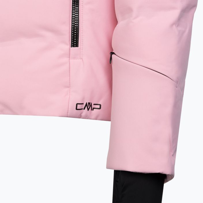 Dámska páperová bunda CMP Fix Hood ružová 32W266 3
