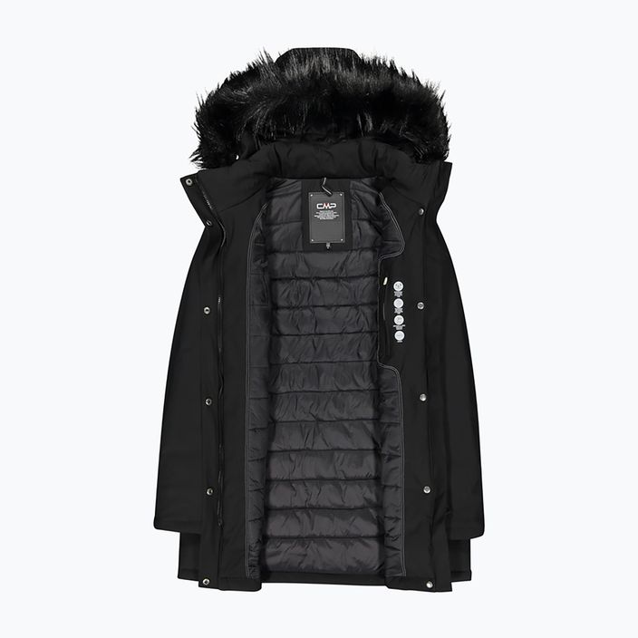 Dámska bunda do dažďa CMP Coat Zip Hood čierna 32K3196F/U91 4