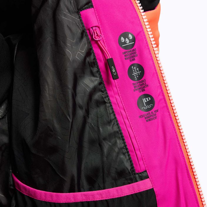 Dámska lyžiarska bunda CMP ružová a oranžová 31W0226/H924 10