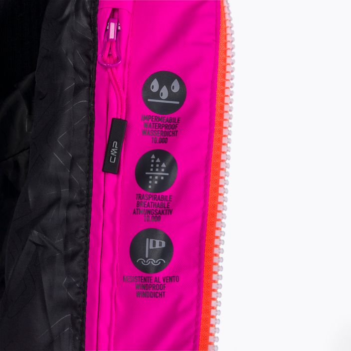 Dámska lyžiarska bunda CMP ružová a oranžová 31W0226/H924 18
