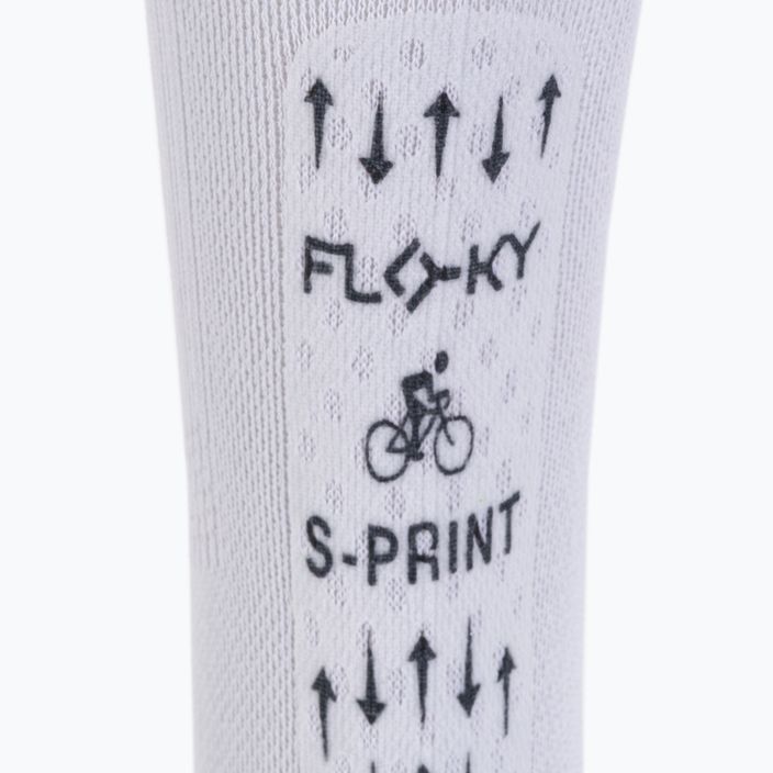 DMT S-Sprint Biomechanic cyklistické ponožky biele 45 4