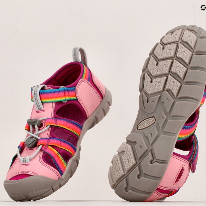 Detské trekingové sandále Keen Seacamp II CNX ružovej farby 127421 16
