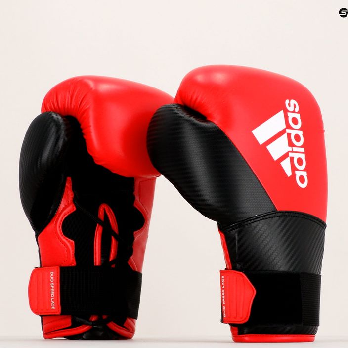 Boxerské rukavice adidas Hybrid 250 Duo Lace červené ADIH250TG 9