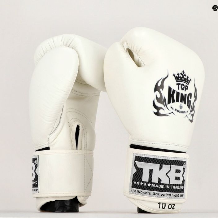 Top King Muay Thai Ultimate boxerské rukavice biele TKBGUV-WH 7