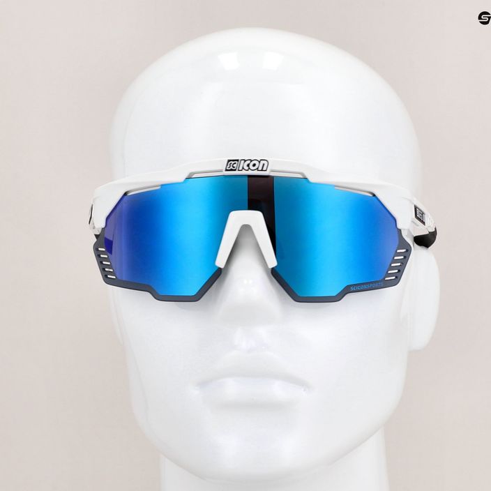 SCICON Aeroshade Kunken white gloss/scnpp multimirror blue cyklistické okuliare EY31030800 9