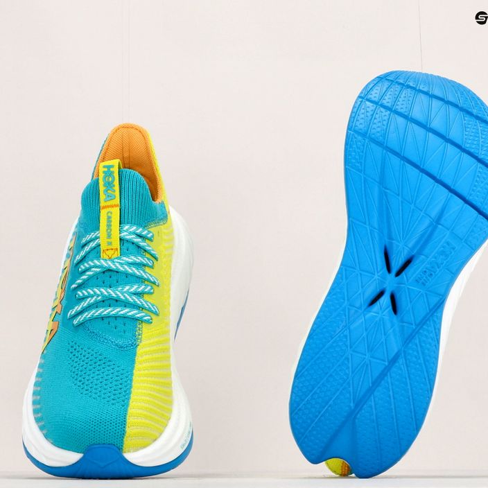Dámska bežecká obuv HOKA Carbon X 3 blue-yellow 1123193-CEPR 14