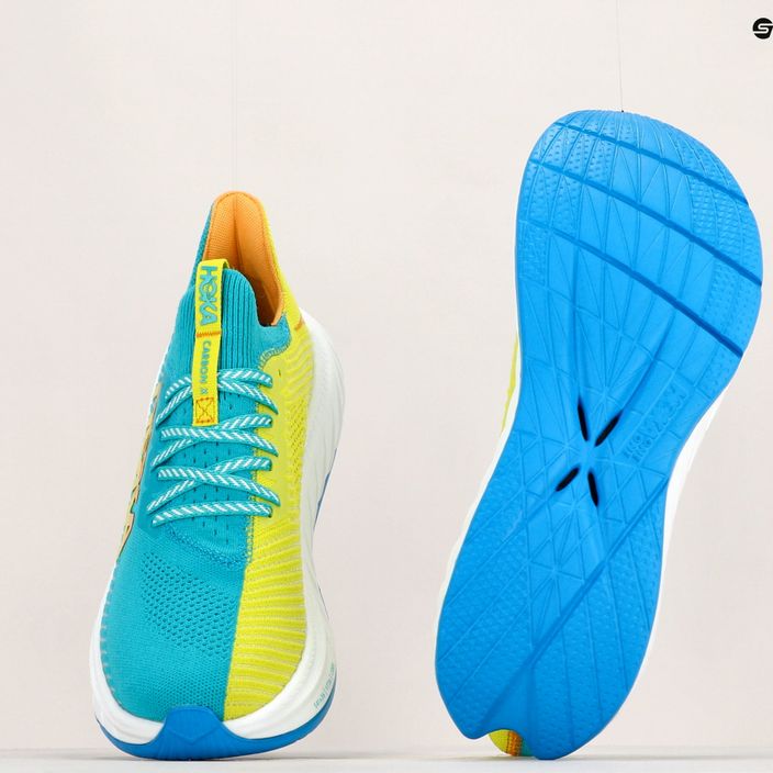 Pánska bežecká obuv HOKA Carbon X 3 blue/yellow 1123192-CEPR 12