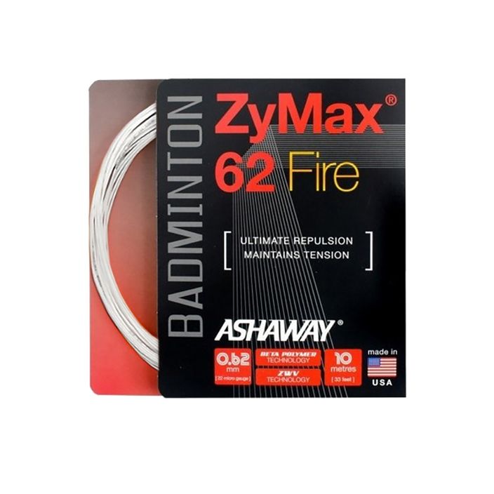 Bedmintonový výplet ASHAWAY ZyMax 62 Fire - sada biela 2