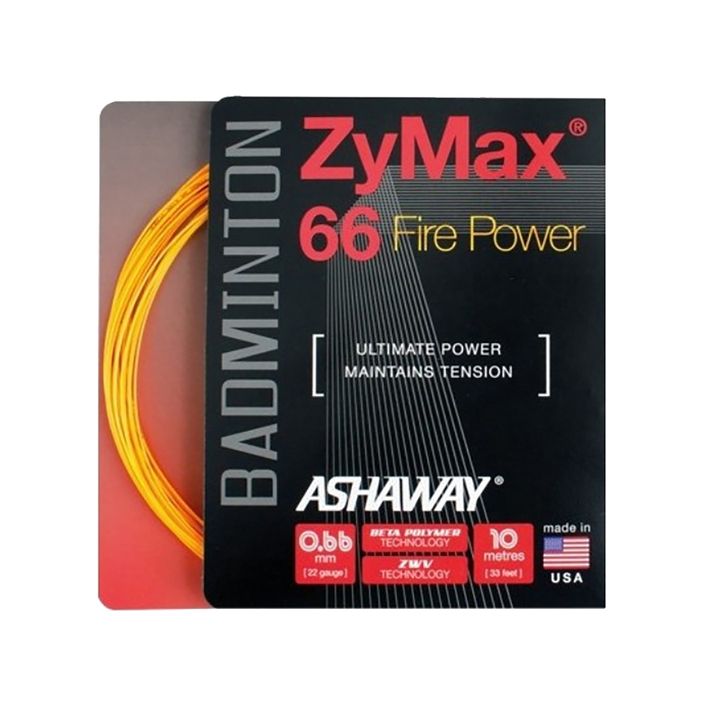 Bedmintonový výplet ASHAWAY ZyMax 66 Power - sada oranžová 2