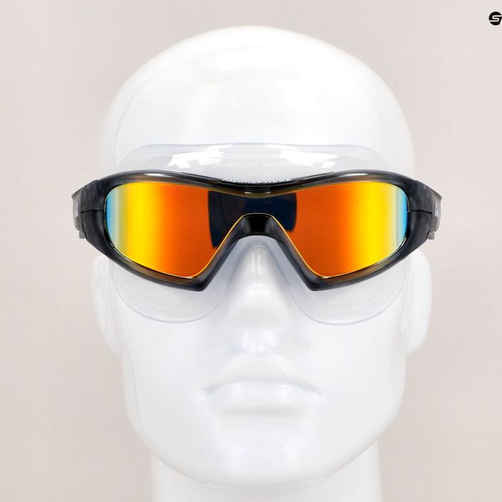 Plavecká maska Aquasphere Vista Pro tmavo šedá/čierna/zrkadlovo oranžová titanová MS5591201LMO 8