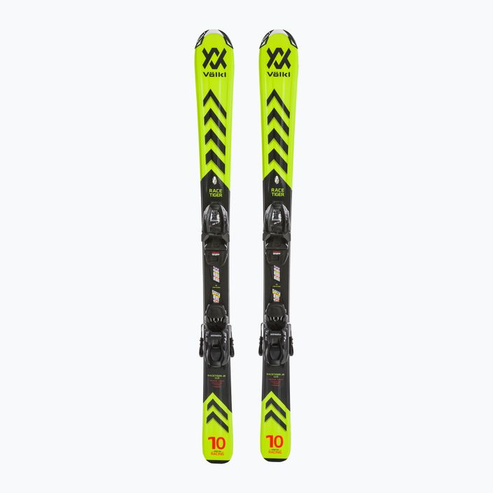 Detské zjazdové lyže Völkl Racetiger Junior Yellow + 4.5 VMotion Jr yellow/black