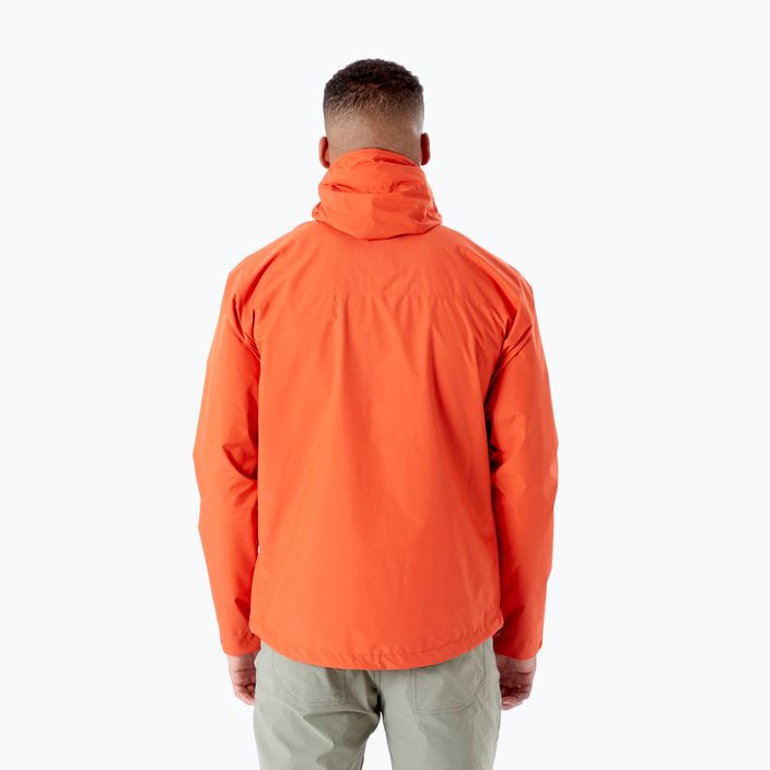 Rab Downpour Eco pánska bunda do dažďa oranžová QWG-82 2