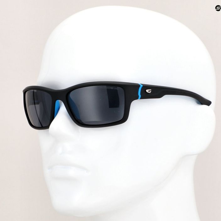 Outdoorové slnečné okuliare GOG Alpha matné čierne / modré / dymové E206-2P 9