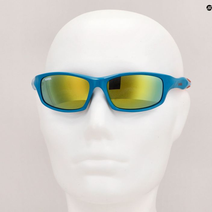 UVEX detské slnečné okuliare Sportstyle modrá oranžová/zrkadlovo ružová 507 53/3/866/4316 11