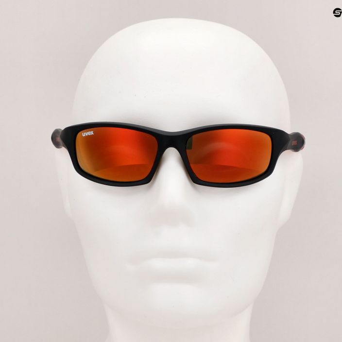 UVEX detské slnečné okuliare Sportstyle black mat red/ mirror red 507 53/3/866/2316 11
