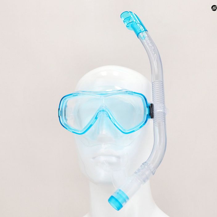 Cressi Ondina detská súprava na šnorchlovanie + vrchná maska + šnorchel Clear Aquamarine DM11133 13