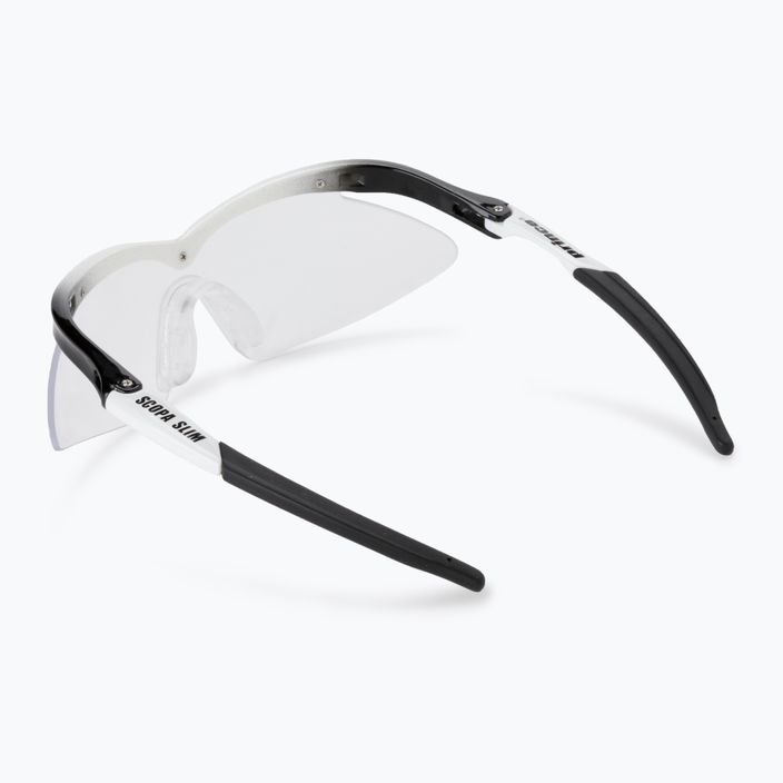 Squashové okuliare Prince Scopa Slim čiernobiele 6S823110 5