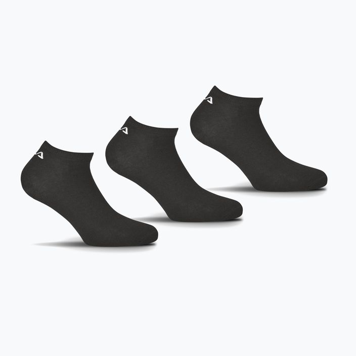 FILA Unisex Invisble Plain 3 Pack ponožky čierne 5