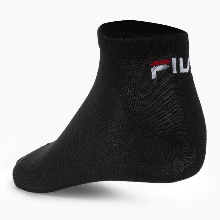 FILA Unisex Invisble Plain 3 Pack ponožky čierne 3
