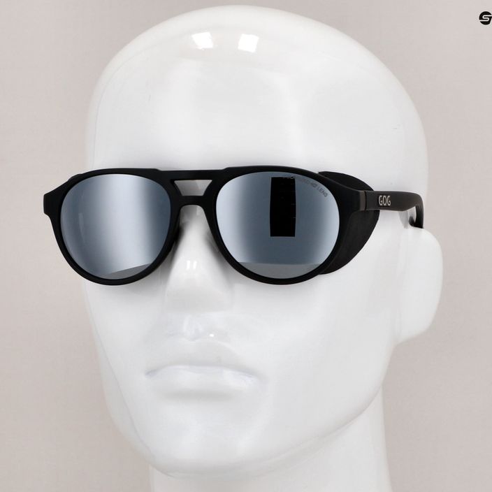 Slnečné okuliare GOG Nanga matná čierna / strieborné zrkadlo E410-1P 10