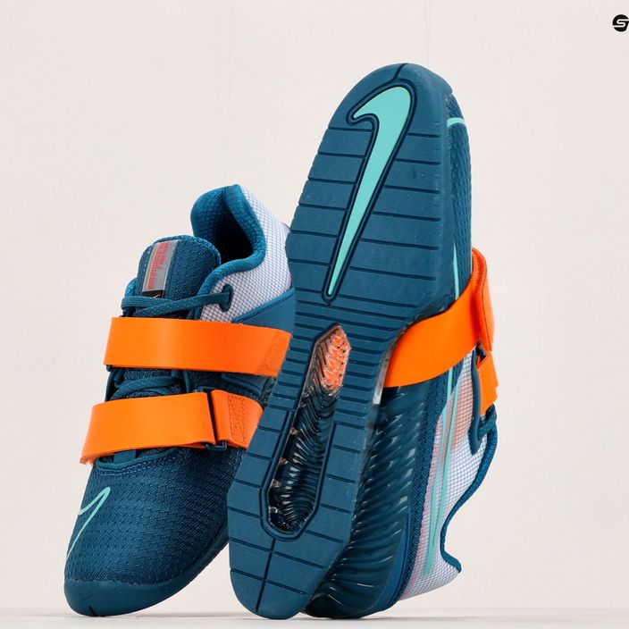 Nike Romaleos 4 modrá/oranžová vzpieračská obuv 12