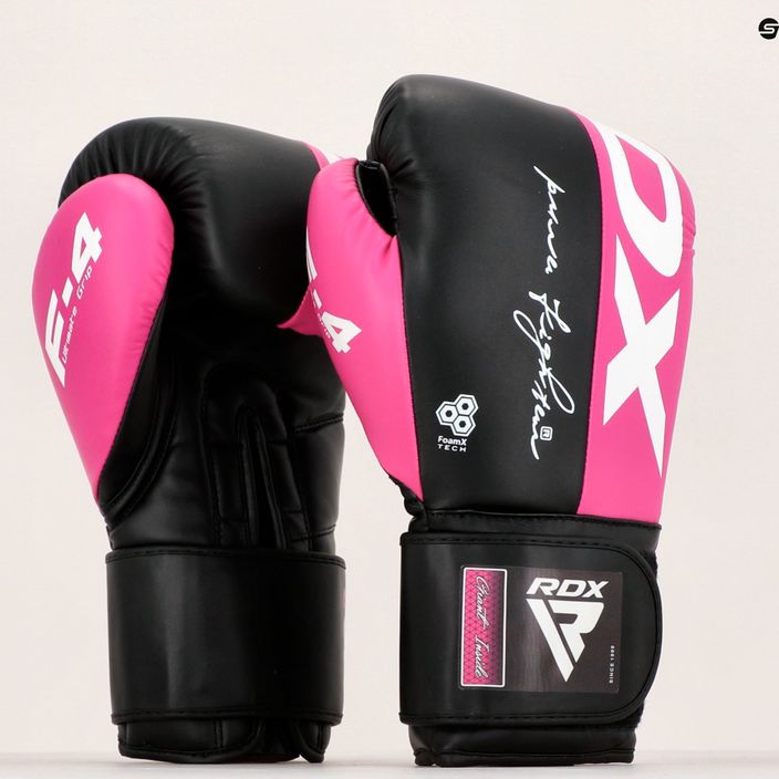 RDX REX F4 ružovo-čierne boxerské rukavice BGR-F4P-8OZ 7