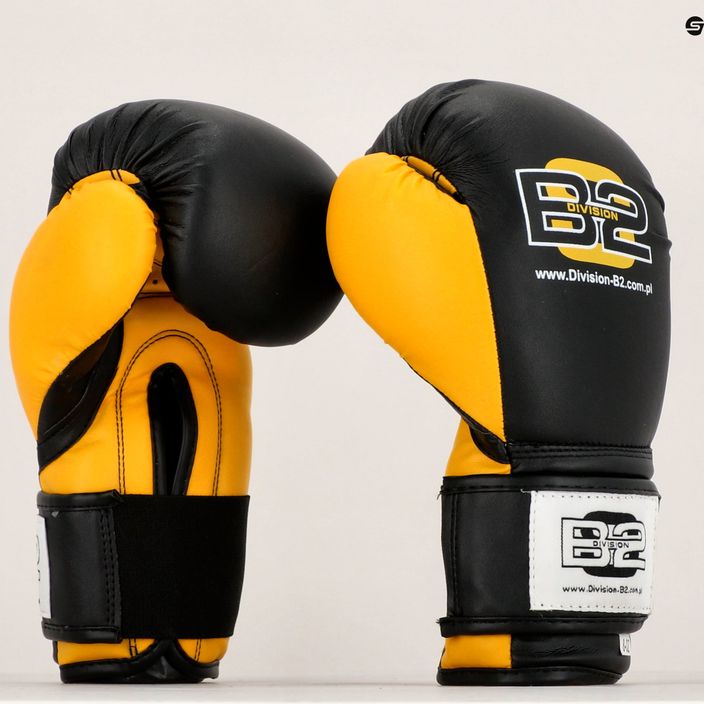 Boxerské rukavice Division B-2 čierno-žlté DIV-TG01 7