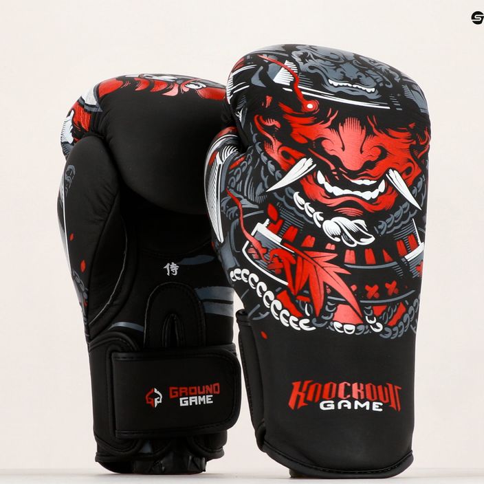 Boxerské rukavice Ground Game "Samurai" čierne 21BOXGLOSAM10 7